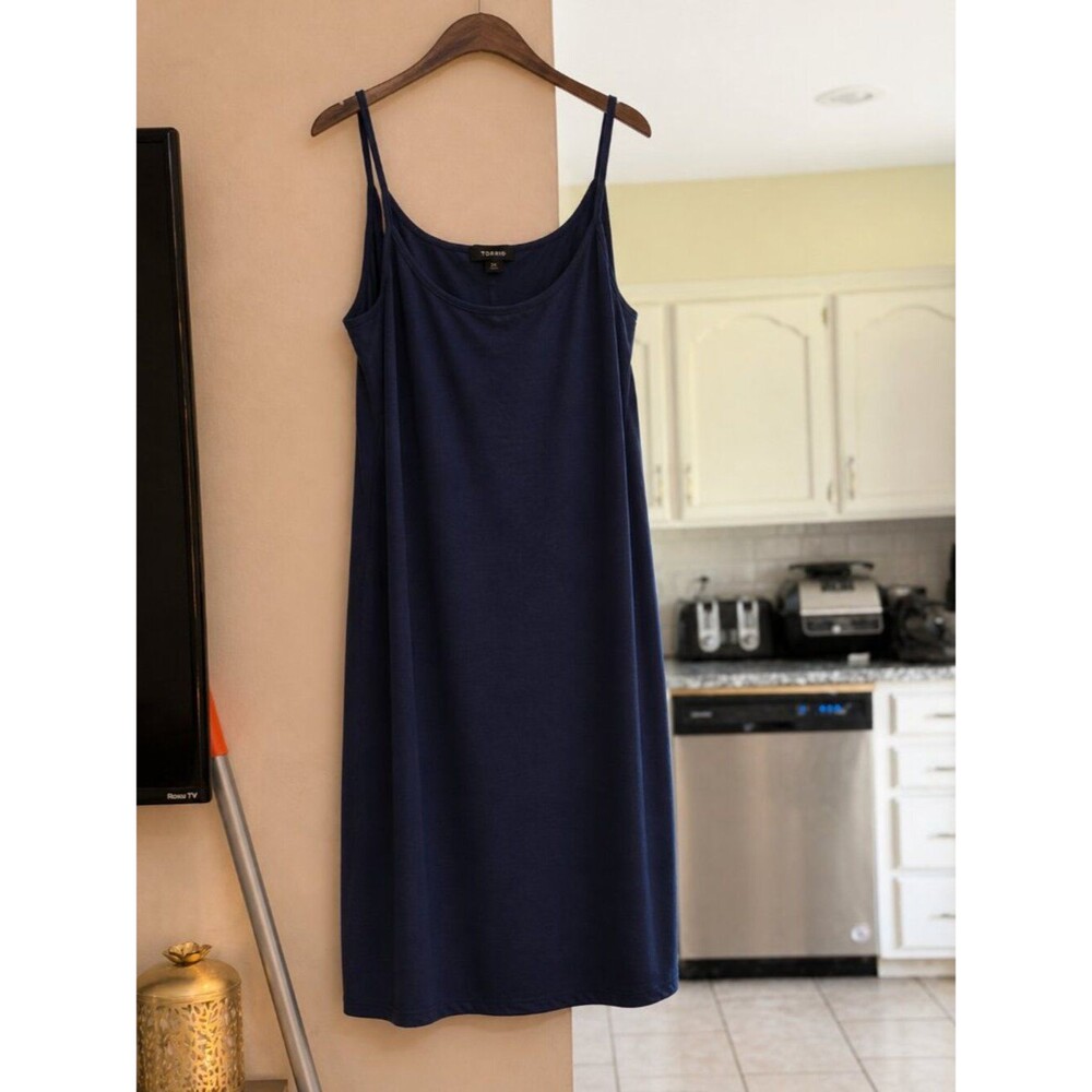 #024 - Shein Navy Blue Slip Dress Women’s Size 3XL